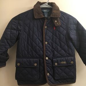 Ralph Lauren Quilted Jacket 3T Boys Navy Blue